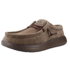 Buty HEY DUDE HD41975 WALLY X SUEDE Brązowy. Brązowe buty turystyczne Hey dude, bez wzorów, z tkaniny, bez zapięcia, na fitness i siłownię. Za 375.99 zł.