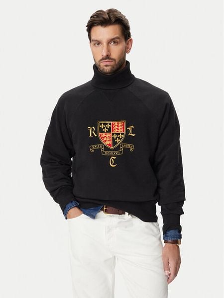 Polo Ralph Lauren Golf 710B28604001 Czarny Regular Fit. Czarne golfy Polo Ralph Lauren, l, bez wzorów, z bawełny, bez kołnierzyka, bez ramiączek. Za 1,528.99 zł.