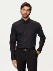 KARL LAGERFELD Koszula 605951 544600 Czarny Regular Fit. Czarne koszule KARL LAGERFELD, l, bez wzorów, z bawełny, bez kołnierzyka, bez ramiączek. Za 429.99 zł.
