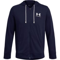 Bluza z kapturem i zamkiem błyskawicznym Under Armour Rival Terry. Białe bluzy z kapturem Under Armour, m, bez wzorów, z materiału, z kapturem. Za 295.90 zł.