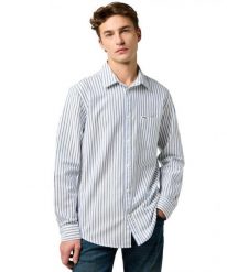 MESKA KOSZULA WRANGLER 1 PKT SHIRT BLUE OXFORD 112372981. Niebieskie koszule Wrangler, xl, bez wzorów, bez kołnierzyka, bez ramiączek. Za 169.99 zł.