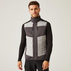 Kamizelka robocza hybrydowa unisex E-Volve. Szare bielizna termoaktywna Regatta, m, bez wzorów, bez ramiączek, trekkingowe. W wyprzedaży za 339.99 zł.