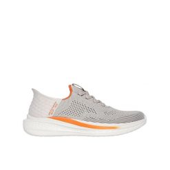 Buty sportowe męskie Skechers Slade. Niebieskie buty turystyczne Skechers, na lato, bez wzorów, bez zapięcia. Za 298.00 zł.