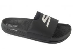 Klapki na basen męskie, Arch Fit Hyper Slide. Czarne klapki Skechers, z materiału. Za 279.99 zł.