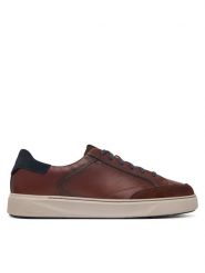 Clarks Sneakersy Code C Tie 26328042 Brązowy ciemny. Brązowe buty sportowe casual Clarks, bez wzorów, ze skóry, bez zapięcia. Za 439.99 zł.