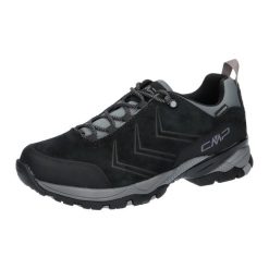Buty trekkingowe męskie niskie CMP MELNICK skóra naturalna wodoodporne. Czarne buty turystyczne CMP, bez wzorów, z gumy, przed kostkę, bez zapięcia, outdoorowe. Za 451.80 zł.