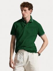 Polo Ralph Lauren Polo 710842621504 Zielony Regular Fit. Zielone koszulki polo Polo Ralph Lauren, m, bez wzorów, z bawełny, bez kołnierzyka, bez ramiączek. Za 599.99 zł.