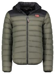 Geographical Norway Kurtka pikowana "Amigoglerc Hood" w kolorze oliwkowo-czarnym rozmiar: XL. Brązowe kurtki Geographical Norway, xl, bez wzorów, bez kaptura. Za 172.49 zł.
