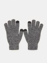 Rękawiczki do smartfona - czarny. Czarne rękawiczki Sinsay, bez wzorów, z dzianiny. Za 19.99 zł.