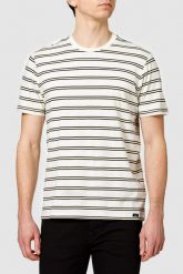 MĘSKI T-SHIRT LEE STRIPE TEE GOLDEN HAZE L64FFDAY 112115758. T-shirty Lee, l, bez wzorów, bez kołnierzyka, bez ramiączek. Za 69.99 zł.
