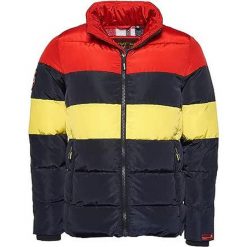 Kurtka turystyczna męska Superdry Colour Stripe Sports Puffer. Niebieskie kurtki Superdry, l, bez wzorów, z poliesteru, bez kaptura. W wyprzedaży za 343.99 zł.
