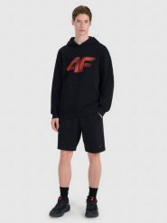 4F Spodenki dresowe męskie - czarne XXL. Czarne krótkie spodenki sportowe 4F, l, bez wzorów, z bawełny. Za 129.99 zł.