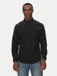 Calvin Klein Jeans Koszula LV040QM160 Czarny Regular Fit. Czarne koszule Calvin Klein Jeans, m, bez wzorów, z bawełny, bez kołnierzyka, bez ramiączek. Za 189.99 zł.