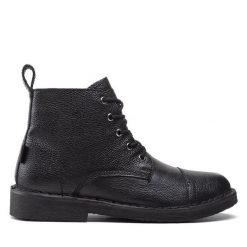 Kozaki Levi's®. Czarne kozaki bez wzorów, bez obcasa, bez zapięcia. Za 359.99 zł.