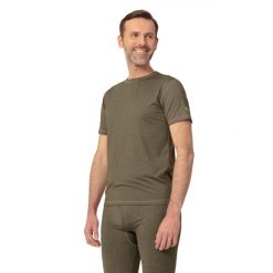 T-shirt myśliwski termoaktywny męski Tagart California Olive ochrona UV. Zielone bielizna termoaktywna TAGART, l, bez wzorów, bez ramiączek. Za 209.00 zł.