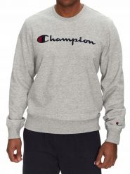 BLUZA męska CHAMPION 220727-EM021 bez kaptura szara sportowa bawełniana XXL. Szare bluzy bez kaptura Champion, m, bez wzorów, z bawełny, bez kaptura. Za 229.00 zł.