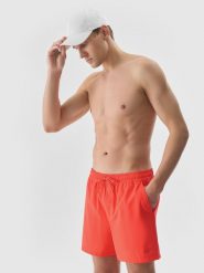 4F Spodenki plażowe męskie - czerwone S. Czerwone szorty 4F, m, bez wzorów, z elastanu, wakacyjne. W wyprzedaży za 59.99 zł.