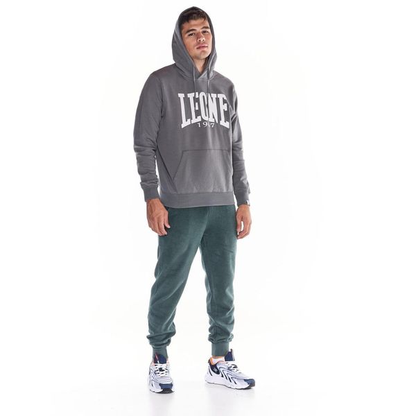 Męska bluza z kapturem Leone 1947 Apparel. Szare bluzy LEONE 1947 APPAREL, l, bez wzorów, z tkaniny, z kapturem. W wyprzedaży za 139.75 zł.