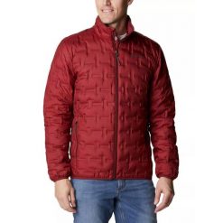 Kurtka puchowa męska Columbia Delta Ridge Down. Czerwone kurtki narciarskie i snowboardowe Columbia, m, bez wzorów, z puchu, narciarskie. Za 799.00 zł.