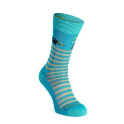 Skarpety merino Darn Tough Wild Life Crew Lightweight with Cushion. Niebieskie skarpety DARN TOUGH, bez wzorów. Za 109.99 zł.