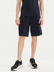 EA7 Emporio Armani Szorty sportowe 7M000217 AF12660 UB102 Granatowy Regular Fit. Niebieskie krótkie spodenki sportowe EA7 Emporio Armani, m, bez wzorów, z bawełny. Za 369.99 zł.