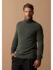 Perfect Cashmere Kaszmirowy golf "Trevor" w kolorze ciemnozielonym rozmiar: M. Zielone golfy Perfect Cashmere, m, bez wzorów, z kaszmiru, bez ramiączek. Za 434.99 zł.