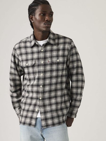 Levi's Koszula flanelowa - Regular fit - w kolorze czarno-białym rozmiar: XL. Czarne koszule Levi's®, s, bez wzorów, z bawełny, bez kołnierzyka, bez ramiączek. Za 149.45 zł.