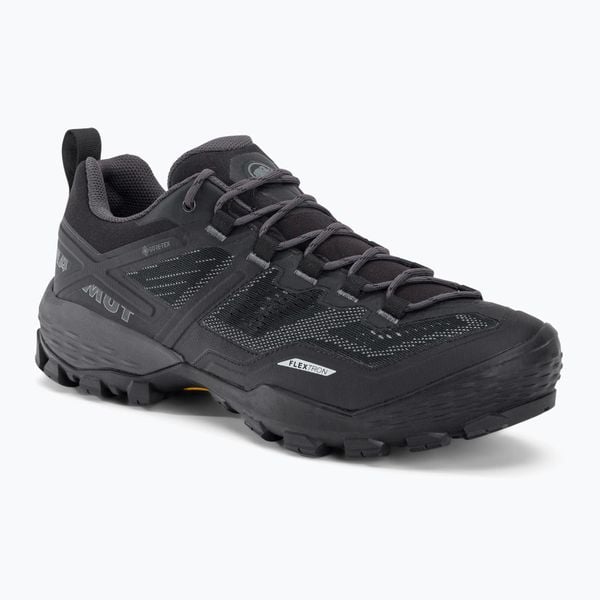 Buty trekkingowe męskie Mammut Ducan Low GTX. Czarne buty turystyczne Mammut, bez wzorów, z gore-texu, bez zapięcia, trekkingowe, gore-tex. Za 801.10 zł.