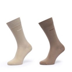 Skarpety długie BOSS. Brązowe skarpety Boss, bez wzorów. Za 69.99 zł.