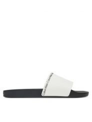 Calvin Klein Klapki Pool Slide Rubber HM0HM00981 Biały. Białe klapki CALVIN KLEIN, z tworzywa sztucznego. Za 149.99 zł.