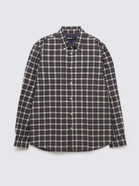 Koszula męska bawełniana w kratę czarna Gibbineros 906. Czarne koszule BIG STAR, l, bez wzorów, z bawełny, bez kołnierzyka, bez ramiączek. Za 229.99 zł.