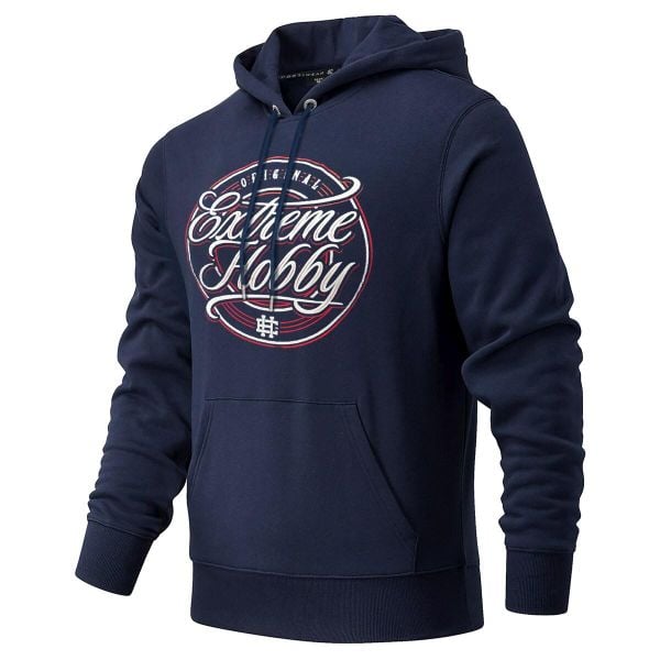 Bluza męska z kapturem EXTREME HOBBY STAMP. Niebieskie bluzy EXTREME HOBBY, m, bez wzorów, z bawełny, z kapturem. Za 209.00 zł.