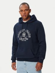 Tommy Jeans Bluza Sports Club DM0DM23153 Granatowy Regular Fit. Niebieskie bluzy Tommy Jeans, m, bez wzorów, z bawełny, bez kaptura. Za 489.99 zł.