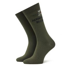 Skarpety Wysokie Męskie Aeronautica Militare. Zielone skarpety Aeronautica Militare, bez wzorów. Za 79.99 zł.