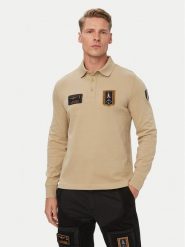 Aeronautica Militare Polo 262PO1941UJ00703 Beżowy Regular Fit. Brązowe koszulki polo Aeronautica Militare, m, bez wzorów, z bawełny, bez kołnierzyka, bez ramiączek. Za 534.99 zł.