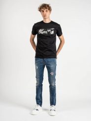 Les Hommes T-shirt | LLT202-717P | Round Neck T-Shirt | Mężczyzna | Czarny. Czarne t-shirty Les Hommes, m, bez wzorów, z bawełny, bez kołnierzyka, bez ramiączek. W wyprzedaży za 349.00 zł.