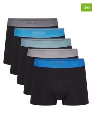 DKNY Bokserki (5 par) w kolorze czarnym rozmiar: L. Czarne bokserki DKNY, l, bez wzorów. Za 140.20 zł.