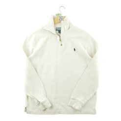 Second life - Męski sweter beżowy z golfem - Stan bardzo dobry. Brązowe golfy RALPH LAUREN, m, bez wzorów, bez ramiączek. Za 255.56 zł.