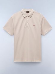 NAPAPIJRY Koszulka polo "Ealis" w kolorze beżowym rozmiar: S. Brązowe koszulki polo NAPAPIJRY, s, bez wzorów, z bawełny, bez kołnierzyka, bez ramiączek. Za 96.60 zł.