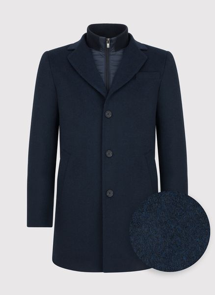 PAKO LORENTE – Płaszcz męski P22WF-7X-001-G-0. Niebieskie płaszcze Pako Lorente, m, bez wzorów, z poliesteru, bez kaptura. Za 599.99 zł.