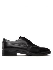 Geox Półbuty U Gladwin B U024WB 00043 C9999 Czarny. Czarne eleganckie półbuty Geox, bez wzorów, ze skóry, bez obcasa, bez zapięcia. Za 379.99 zł.
