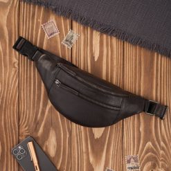 Saszetka męska skórzana brązowa na pas Paolo Peruzzi AL-11-BR. Brązowe torby na ramię bez wzorów, z materiału, bez dodatków. Za 169.00 zł.