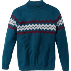 Sweter z golfem Regular Fit bonprix niebieskozielony morski. Swetry nierozpinane bonprix. Za 37.99 zł.