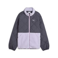 Młodzieżowa pikowana kurtka o luźnym kroju PUMA. Niebieskia kurtki Puma, m, bez wzorów, z materiału, bez kaptura. Za 279.00 zł.