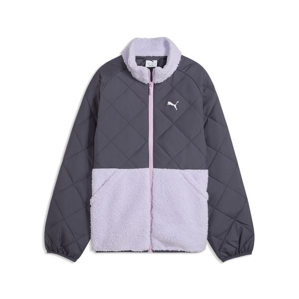 Młodzieżowa pikowana kurtka o luźnym kroju PUMA. Niebieskia kurtki Puma, m, bez wzorów, z materiału, bez kaptura. Za 279.00 zł.