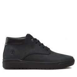 Trzewiki Timberland. Czarne botki sznurowane Timberland, bez wzorów, bez obcasa, bez zapięcia. Za 579.99 zł.