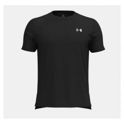 Koszulka do biegania męska Under Armour Launch Elite. Czarne buty do biegania Under Armour, bez wzorów, bez zapięcia, do biegania. Za 139.99 zł.