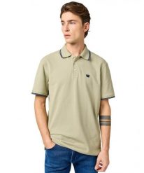 MESKA KOSZULKA WRANGLER POLO SHIRT TEA 112362829. Koszulki polo Wrangler, xl, bez wzorów, bez kołnierzyka, bez ramiączek. Za 99.99 zł.
