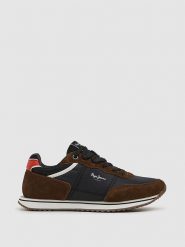 Pepe Jeans FOOTWEAR Sneakersy w kolorze brązowo-czarnym rozmiar: 40. Brązowe buty sportowe casual Pepe Jeans FOOTWEAR, bez wzorów, z jeansu, bez zapięcia. Za 189.45 zł.