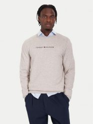 Tommy Hilfiger Bluza UM0UM03666 Szary Relaxed Fit. Szare bluzy Tommy Hilfiger, l, bez wzorów, z bawełny, bez kaptura. Za 239.99 zł.